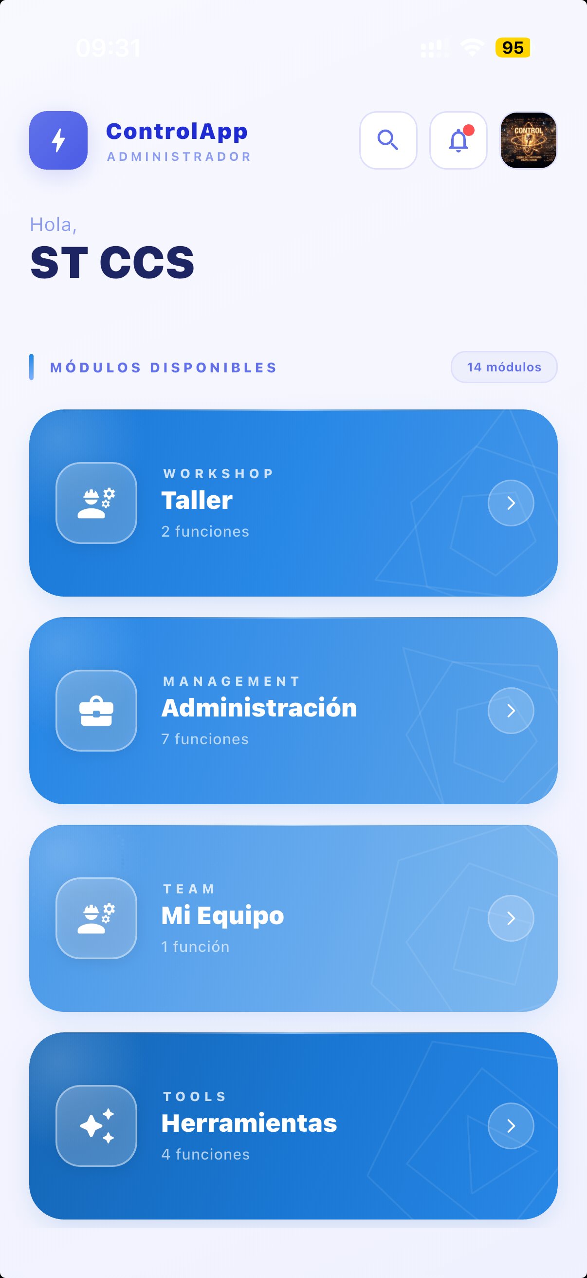ControlApp Home